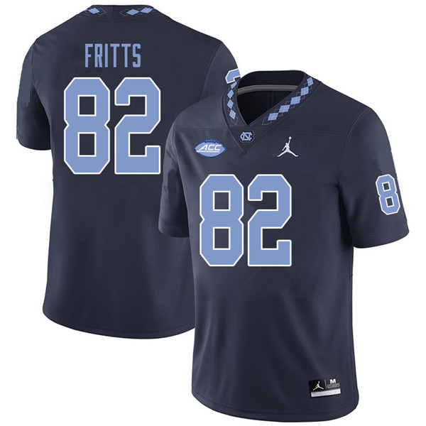 Jordan Brand Men #82 Brandon Fritts North Carolina Tar Heels College Football Jerseys Sale-Navy